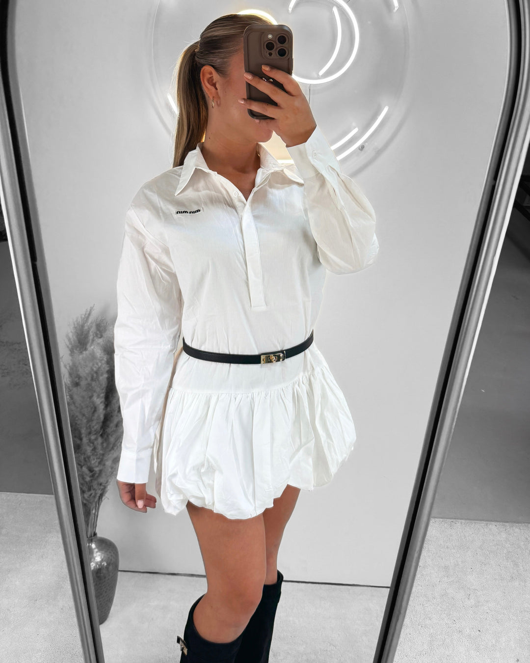 Inspired balloon dress petite white