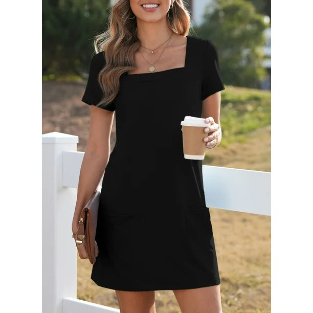 Short Sleeve Fitted Mini Dress