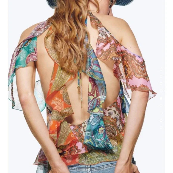 Ruffled Patchwork Top